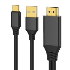 ik OiKWAN iQueen Type-C USB 可充電 HDMI MHL 4K Dex 鏡像金屬鋁線 3m, 黑色的, 1個