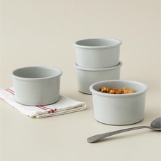 ROUND N FLAT ROCO LIVING byLim 飯碗, 4個, 淺灰色