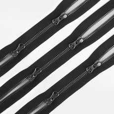 JSTrading 투웨이 점퍼 지퍼 5호 75cm, 흑니켈, 3개