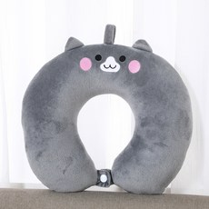 動物造型柔軟U型頸枕 MO699, 灰色