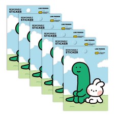 라인프렌즈 미니니구만 리무버블 스티커, 코니니구만, 6개