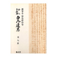 金九自傳 白凡逸志, 集文堂, 金九 著