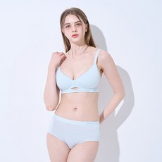 푸마바디웨어 여성용 윈디홀 올메쉬 브라 + 팬티 세트