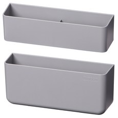 litem. 里特 磁吸式雨傘架, 可整齊收納雨傘 讓家中地板不再濕濕的, 1組, 上端190 x 55 x 50mm + 下端188 x 55 x 82mm, 灰色