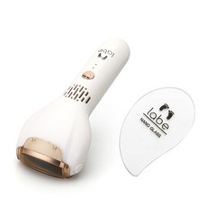 labe 무선 전동 발각질 제거기 LB-CR2000W + 나노글라스 풋파일 + 케이스 세트, 화이트