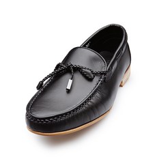 VONIN 남성용 천연소가죽 매쉬리본 로퍼구두 JH013BK