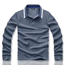 블루포스 남성용 냉감 통기성 티로츠 카라 긴팔 티셔츠