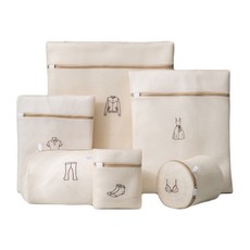 薩利姆梗雙層洗衣網 6 型套裝米色, 米色, 6入