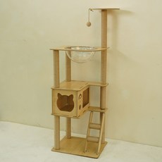 REDPUPPY Nekoya 貓咪木製貓跳臺別墅, 1個, 單一顏色