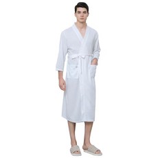 Wonine情侶鬆餅浴袍 L, 1個, 白色