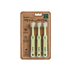 MyBEE 甘蔗製嬰兒牙刷, 混合顏色, 3入, 1個