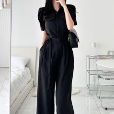 글램디브 더비닌 린넨 카라 셔츠 팬츠 세트 AB3089