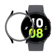 스페이스쉴드 스마트워치 샤인 큐빅 범퍼 케이스, 블랙, 1개