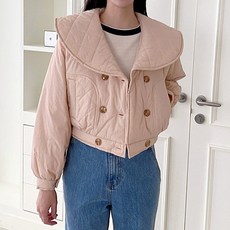 TEETAK 女式大碼日常可愛圓領菱形絎縫雙扣短褲加厚