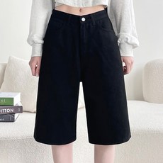 jalbba jean 女款 Mood Up 五分半寬版棉質百慕達短褲