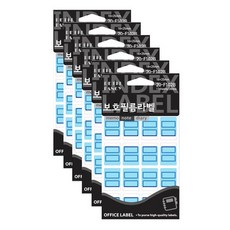 Petit 保護膜標籤索引貼紙 20-F102, 藍色(20-F102B), 6個