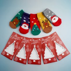VIVA7 兒童款 Merry Day 聖誕襪 5雙 禮物套組