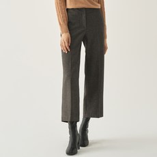 지센 여성용 양면기모 스판 잔체크 와이드 팬츠 LFPTNA05