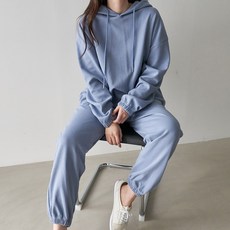 Lalaon女款休閒連帽運動束口褲套裝
