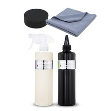 FIREBALL 汽車清潔劑 500ml+巴西棕櫚打蠟劑 500ml+洗車海綿+毛巾 隨機出貨, 1套