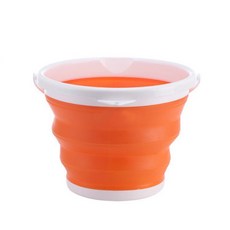 아리코 셀프세차 접이식 물통 양동이 버킷 바스켓, 10L, 오렌지