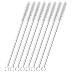 i-MATE 吸管清潔刷 8支, 不鏽鋼 24公分, 銀色