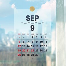 RIHOON 2021年透視透明挂歷, 混色, 1個