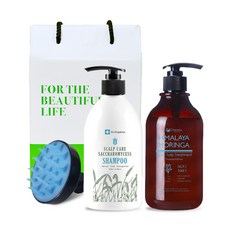 Dr. Hopkins 洗髮水 500ml + 海棠辣木黑鬱金香護理液 500ml + 頭皮泡沫髮刷禮品套組, 1套