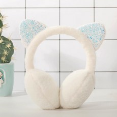 woojooi 女童閃亮貓咪防寒耳罩