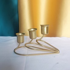 Lawyer獨特設計室內裝飾3層燭台, 金色