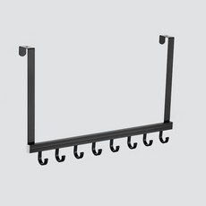 多用途8掛鉤門後掛架, 黑色, 1個