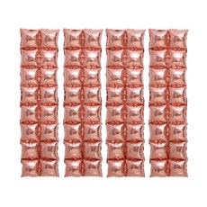 馬賽克背景銀箔2排, 4個, 玫瑰金