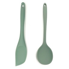 다용도 볶음 스파츌라 + 왕스푼, 다크그린, 1개
