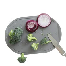 ade.l Ellipse系列 TPU材質砧板 灰色 耐熱80°C, M 325*216*2.7mm, 1個