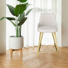 가구느낌 시엘 골드바 체어, 크림, 2개