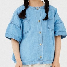 黛安孩童週牛仔襯衫