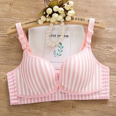 鈕扣式條紋哺乳內衣