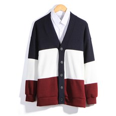 Raymon 男士 Chareuni V領三色開襟衫