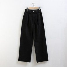 Pippin 女款秋季壓褶寬版牛仔褲 短版 710113