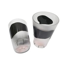 貓爪杯 2入, 黑色的, 1個