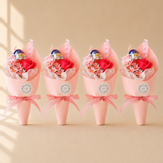 Scent Basket Sweet Bloom Kinder Joy 花束 4入, 桃紅色(花束), 隨機出貨(Kinder Joy)
