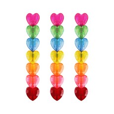 Indikay大愛心螢光筆 6色 3入, 多色, 3個