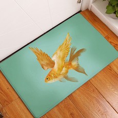 The Flow Company 啵啵金魚印花廚房玄關地墊, 009