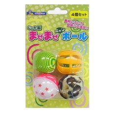 DoggyMan 多格漫 愛貓彩球玩具組 4個, 混色, 1組