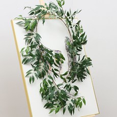 人造花 浪漫茂盛柳葉枝 YT_RC033, 綠色, 1個