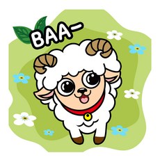 KMELLIE 一體成型帆布畫框 3D圓形鑽石畫套組 25 x 25 cm, 悠閒小羊, 1套