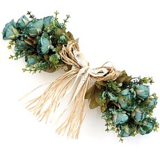 Garden in the City 仿真玫瑰裝飾花盆, 藍色