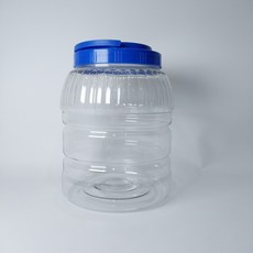 대광구용기 3.4L + 파랑캡 세트, 12세트, 용기 12p + 캡 12p