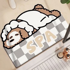 GILGRI 比熊犬矽藻土腳踏墊, 1個, 06 SPA