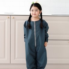 BEBE CHOUETTE 兒童深粉彩防水全身美術罩衫